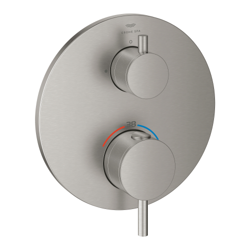 Grohe Atrio Ankastre Termostatik Duş Bataryası (Sıva Üstü Grubu), Tek Çıkışlı, Paslanmaz Çelik - 24357DC0 - 2