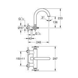 Grohe Atrio Banyo Bataryası - 25010Da3 - 2