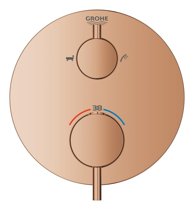Grohe Atrio Çift Yönlü Ankastre Termostatik Banyo Bataryası - 24138Da3 - 3