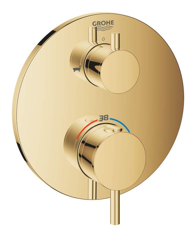 Grohe Atrio Çift Yönlü Ankastre Termostatik Banyo Bataryası - 24138Gl3 - 1