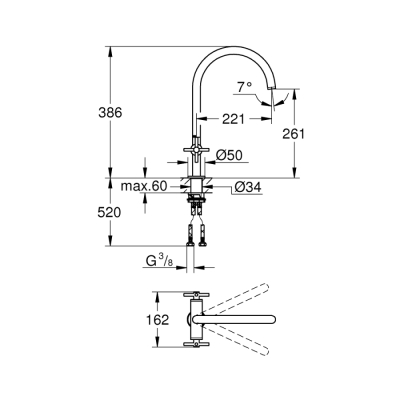 Grohe Atrio Eviye Bataryası - 30362000 - 2