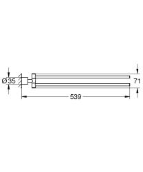 Grohe Atrio İkili Havluluk, 49 cm, Fırçalı Altın - 40888GN0 - 2