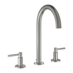 Grohe Atrio 3 Delikli Ankastre Lavabo Bataryası, Sifon Kumandalı, Paslanmaz Çelik - 20649DC0 - 1