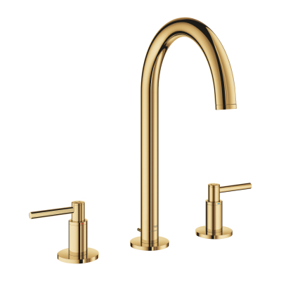 Grohe Atrio 3 Delikli Ankastre Lavabo Bataryası, Sifon Kumandalı, Altın - 20649GL0 - 1