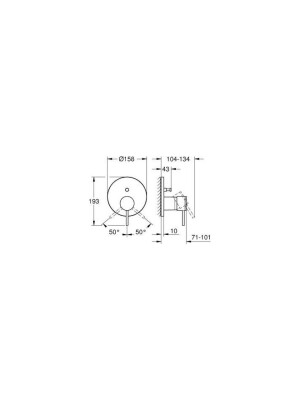 Grohe Atrio New Classic Ankastre Banyo-Duş bataryası - 24355000 - 3