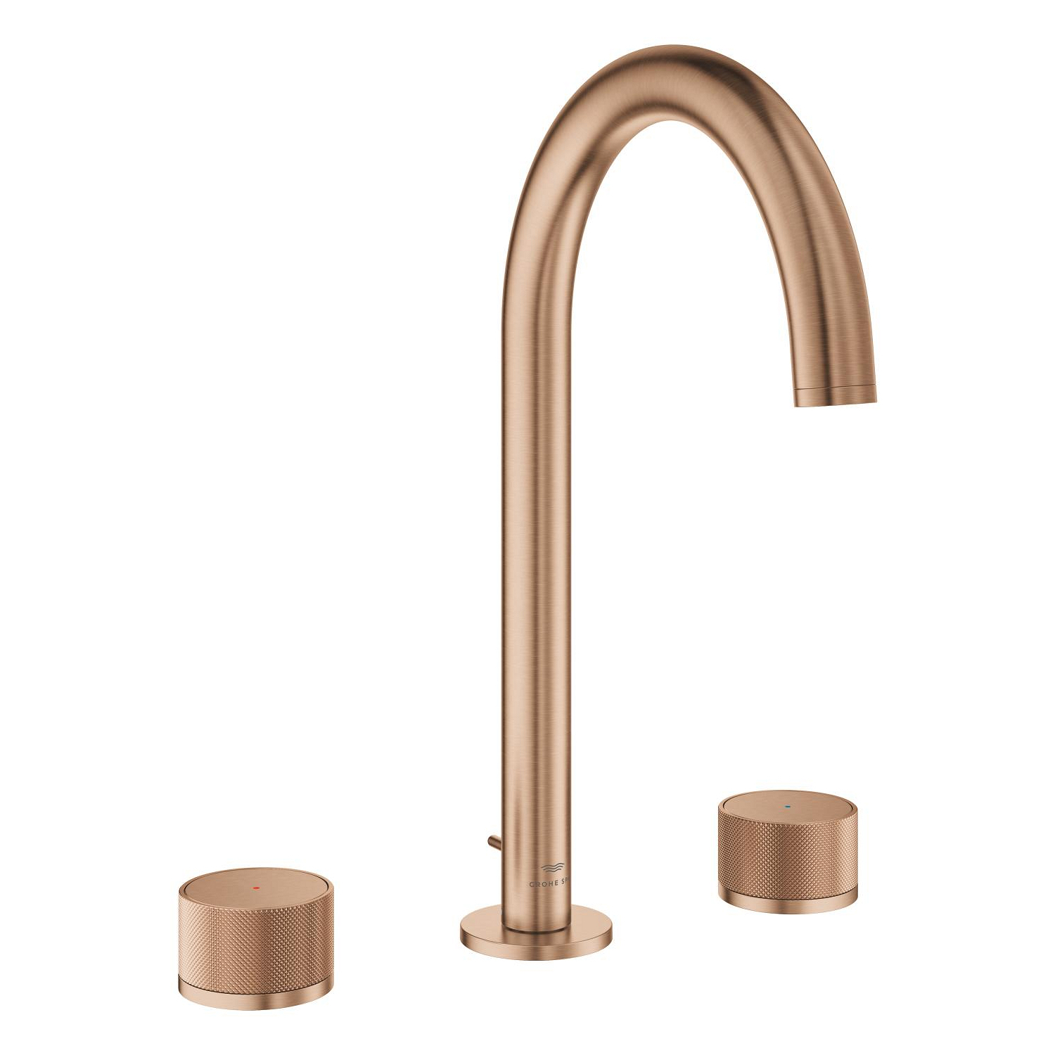 Grohe Atrio Private Collection 3 Delikli Ankastre Lavabo Bataryası, Sifon Kumandalı (L-Boy), Fırçalı Bakır - 20595DL0 - 2