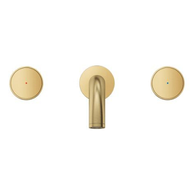 Grohe Atrio Private Collection 3 Delikli Ankastre Lavabo Bataryası (Sıva Üstü Grubu) Fırçalı Altın - 20589GN0 - 3