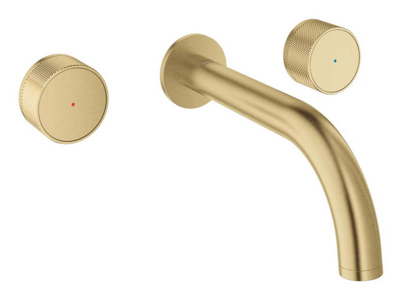 Grohe Atrio Private Collection 3 Delikli Ankastre Lavabo Bataryası (Sıva Üstü Grubu) Fırçalı Altın - 20589GN0 - GROHE