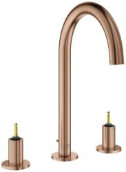Grohe Atrio Private Collection 3 Delikli Ankastre Sifon Kumandalı Lavabo Bataryası (L-Boy), Fırçalı Bakır - 20593DL0 - 1