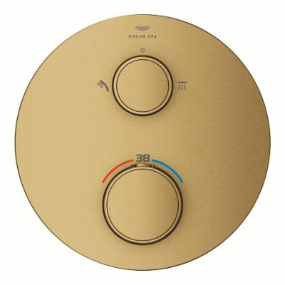 Grohe Atrio Private Collection Ankastre Termostatik Banyo Bataryası (2 Yollu, Sıva Üstü Grubu), Fırçalı Altın - 24396GN0 - 3