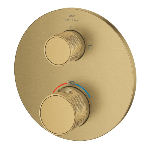 Grohe Atrio Private Collection Ankastre Termostatik Banyo Bataryası (2 Yollu, Sıva Üstü Grubu), Fırçalı Altın - 24396GN0 - 4