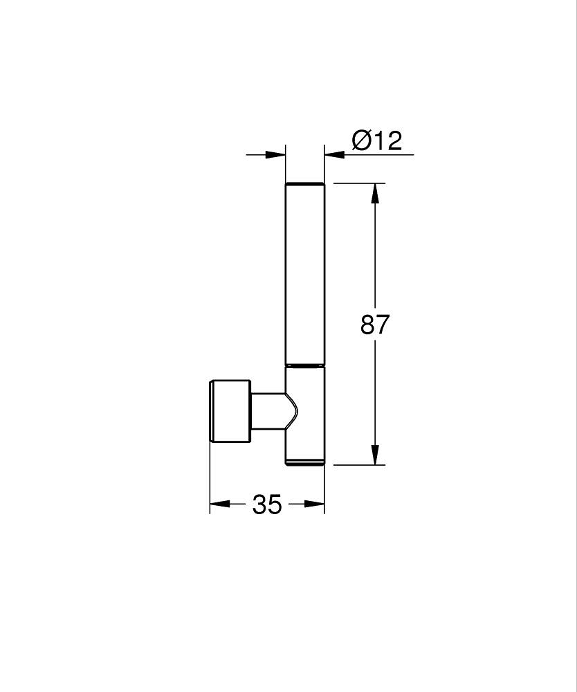 Grohe Atrio Private Collection Duvardan Ankastre Lavabo Bataryası İçin Kulp, Fırçalı Bakır - 48458DL0 - 3