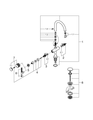 Grohe Atrio Private Collection Tek Delikli Lavabo Bataryası 1/2