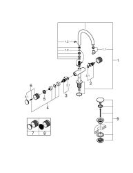 Grohe Atrio Private Collection Tek Delikli Lavabo Bataryası 1/2