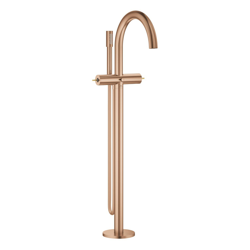 Grohe Atrio Private Collection Tek Yerden Küvet Bataryası (Sıva Üstü Grubu), Fırçalı Bakır - 25227DL0 - 2