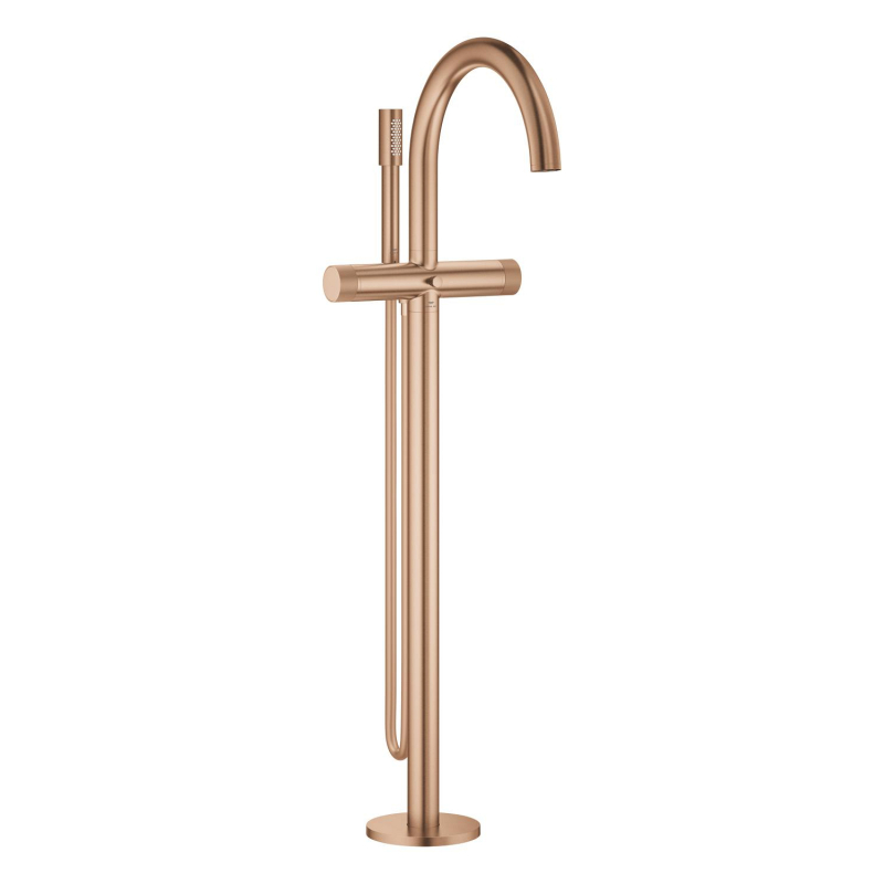 Grohe Atrio Private Collection Tek Yerden Küvet Bataryası (Sıva Üstü Grubu), Fırçalı Bakır - 25229DL0 - 2