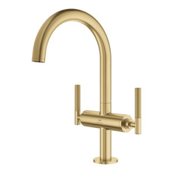Grohe Atrio Private Collection Yüksek Lavabo Bataryası (L-Boy), Fırçalı Altın - 21134GN0 - 2
