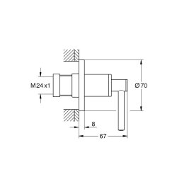 Grohe Atrio Stop Valf Warm Sunset -29397Da0 - 2