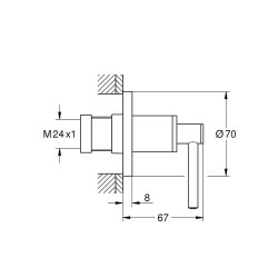 Grohe Atrio Stop Valf Warm Sunset -29397Da0 - 2