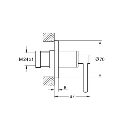 Grohe Atrio Stop Valf Warm Sunset -29397Da0 - 2