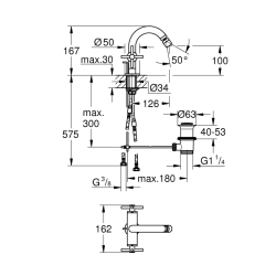 Grohe Atrio Tek Delikli Bide Bataryası 1/2