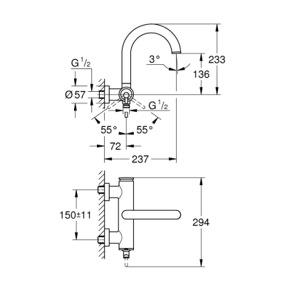 Grohe Atrio Tek Kumandalı Banyo Bataryası - 32652Al3 - 2