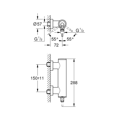 Grohe Atrio Tek Kumandalı Duş Bataryası - 32650003 - 2