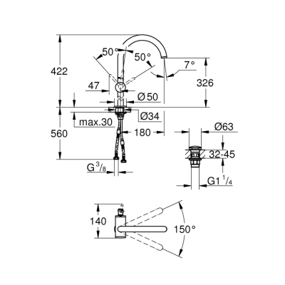 Grohe Atrio Tek Kumandalı Lavabo Bataryası
Xl-Boyut - 32647003 - 2