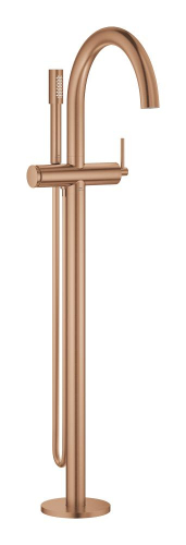 Grohe Atrio Tek Yerden Küvet Bataryası (Sıva Üstü Grubu), Fırçalı Bakır - 24368DL0 - 1
