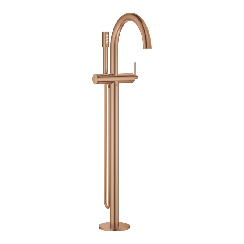 Grohe Atrio Tek Yerden Küvet Bataryası (Sıva Üstü Grubu), Fırçalı Bakır - 24368DL0 - 2