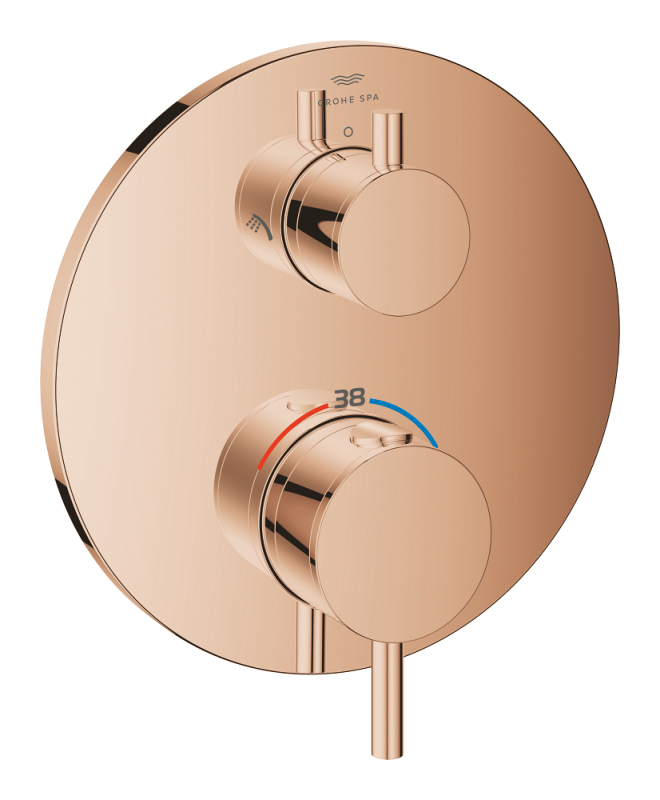 Grohe Atrio Termostatik Banyo/Duş Bataryası (Sıva Üstü Grubu), 2 Yollu, Bakır - 24358DA0 - 1