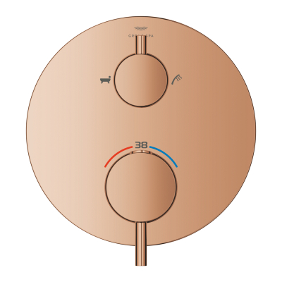 Grohe Atrio Termostatik Banyo/Duş Bataryası (Sıva Üstü Grubu), 2 Yollu, Bakır - 24359DA0 - 2