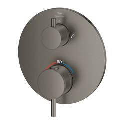 Grohe Atrio Termostatik Banyo/Duş Bataryası (Sıva Üstü Grubu), 2 Yollu, Fırçalı Sert Grafit - 24359AL0 - 3