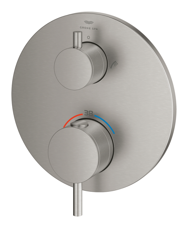 Grohe Atrio Termostatik Banyo/Duş Bataryası (Sıva Üstü Grubu), 2 Yollu, Paslanmaz Çelik - 24359DC0 - 3