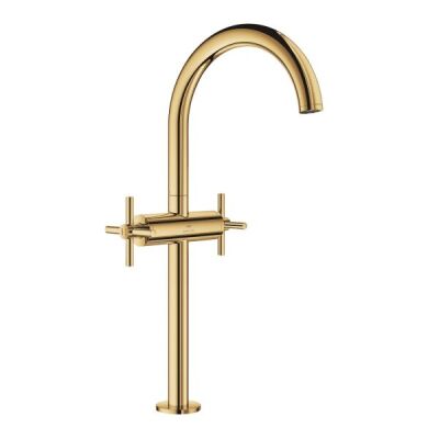 Grohe Atrio Tezgah Üstü Lavabo Bataryası, Sifon Kumandalı, Altın - 21149GL0 - 1