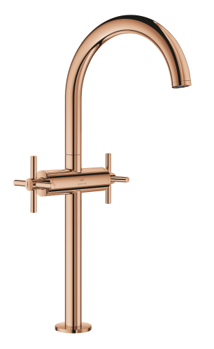 Grohe Atrio Tezgah Üstü Lavabo Bataryası, Sifon Kumandalı, Bakır - 21149DA0 - 1