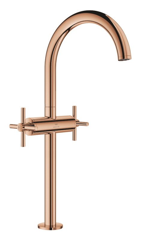 Grohe Atrio Tezgah Üstü Lavabo Bataryası, Sifon Kumandalı, Bakır - 21149DA0 - 1