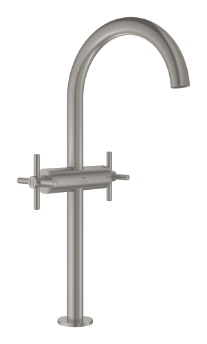Grohe Atrio Tezgah Üstü Lavabo Bataryası, Sifon Kumandalı, Paslanmaz Çelik - 21149DC0 - 1