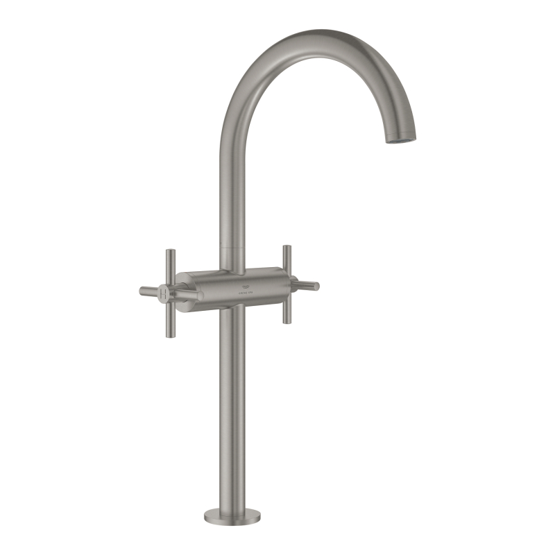 Grohe Atrio Tezgah Üstü Lavabo Bataryası, Sifon Kumandalı, Paslanmaz Çelik - 21149DC0 - 2
