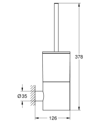 Grohe Atrio Tuvalet Fırçası Seti - 40314003 - 2