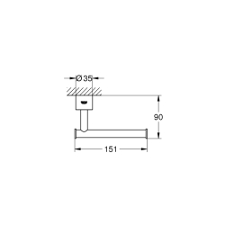 Grohe Atrio Tuvalet Kağıtlığı - 40313003 - 2