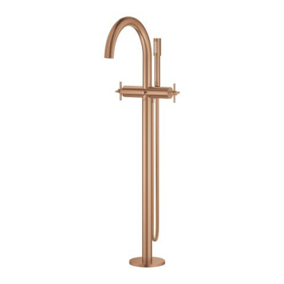 Grohe Atrio Yerden Küvet Bataryası (Sıva Üstü Grubu), Fırçalı Bakır - 25272DL0 - 2
