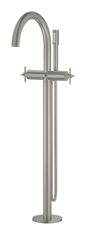 Grohe Atrio Yerden Küvet Bataryası (Sıva Üstü Grubu), Paslanmaz Çelik - 25272DC0 - 3