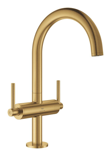 Grohe Atrio Yüksek Lavabo Bataryası (L-Boy), Fırçalı Altın - 21145GN0 - 1