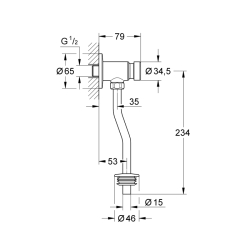 Grohe Basmalı Pisuar Yıkama Valfi - 37396000 - 2