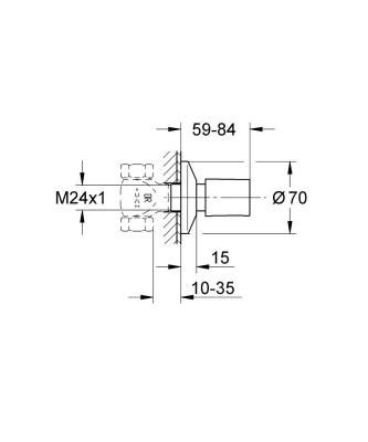 Grohe Bau Cosmopolitan Ankastre Stop Valf Hard Graphite – 19917A00 - 3
