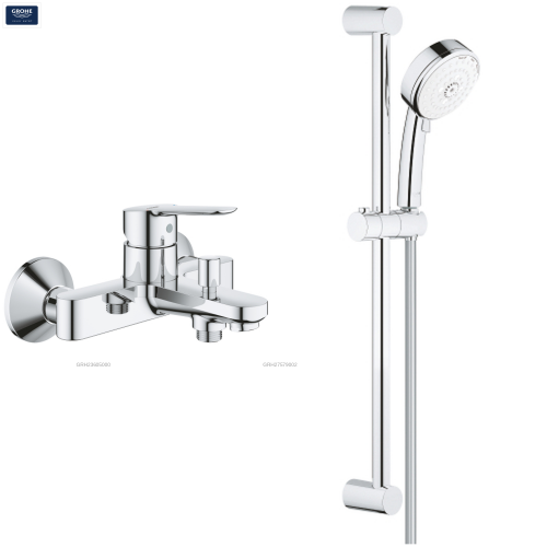 GROHE BAU EDGE BANYO BATARYASI + SÜRGÜ TAKIMI SETİ - Set