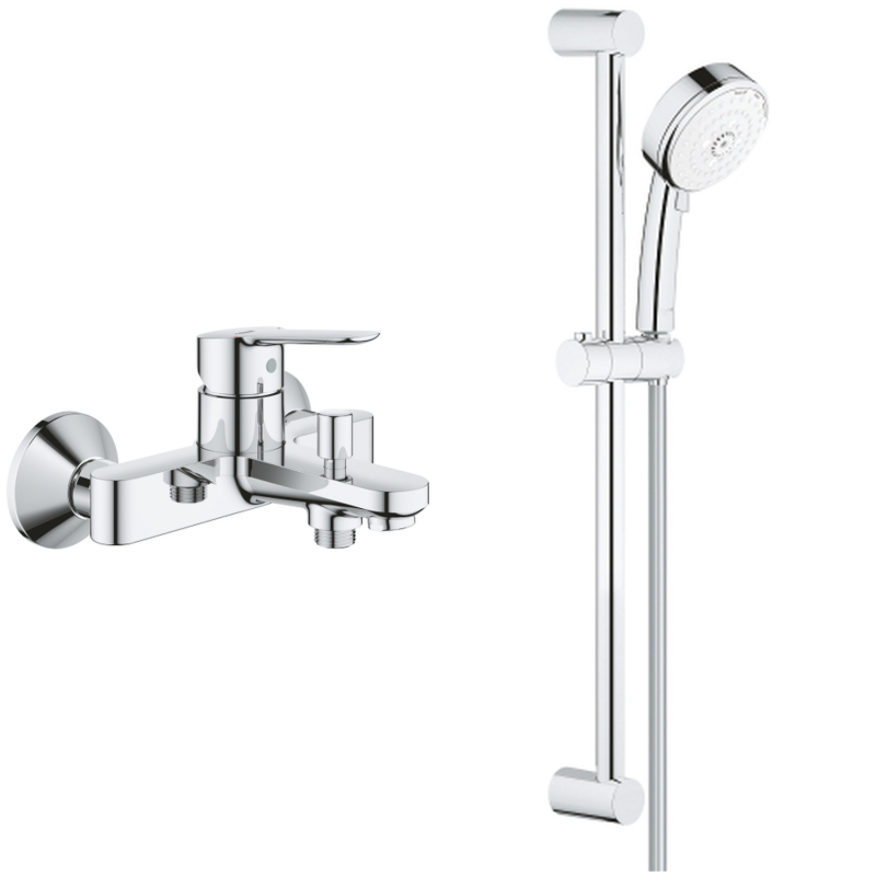 GROHE BAU EDGE BANYO BATARYASI + SÜRGÜ TAKIMI SETİ - 2
