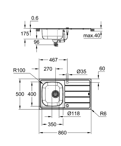 Grohe Bau Eviye Ve Batarya Seti - 31562Sd1 - 4