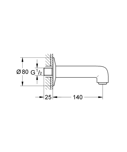 Grohe Bauclassic Çıkış Ucu - 13258000 - 3